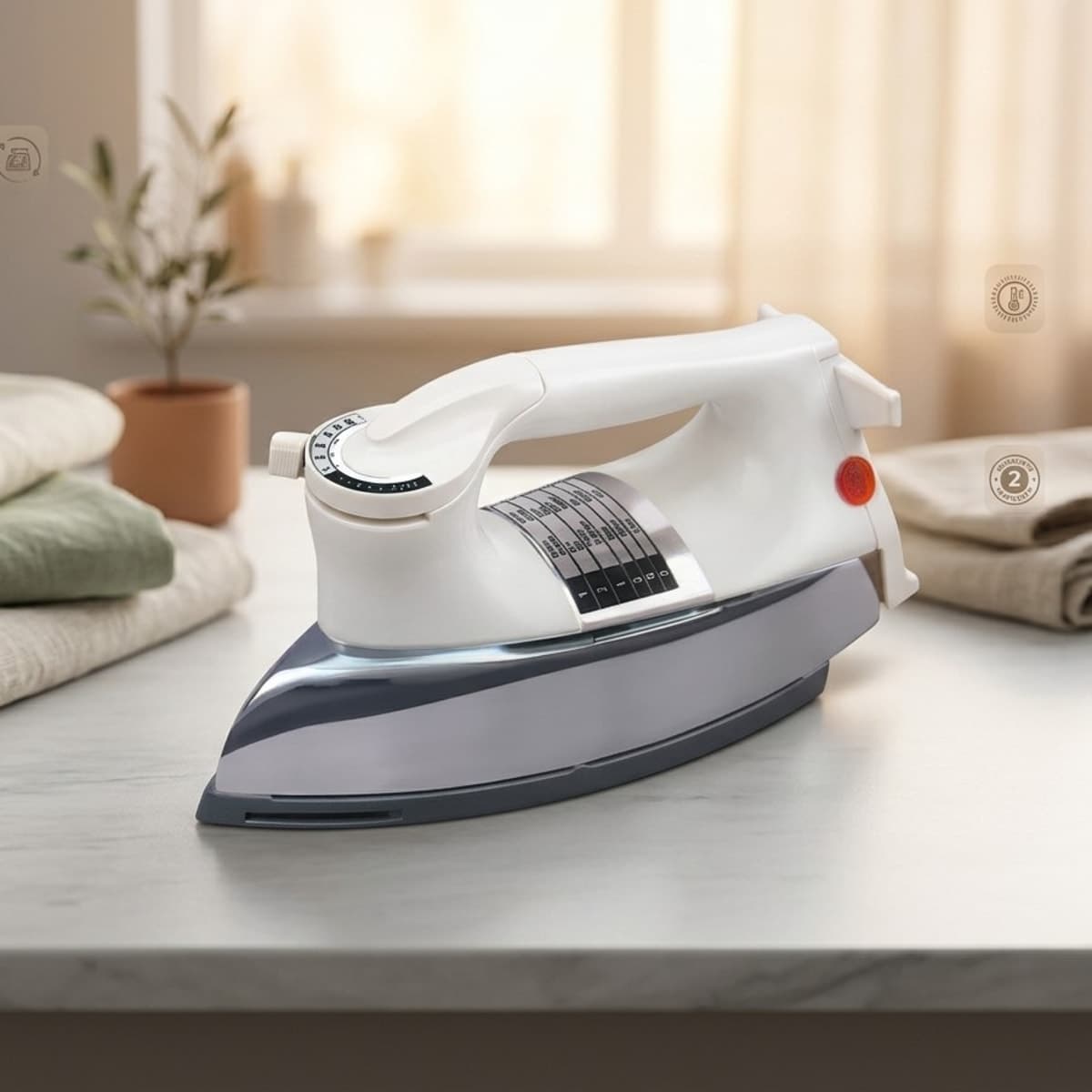 H-Zone H-112 dry iron on a laundry table